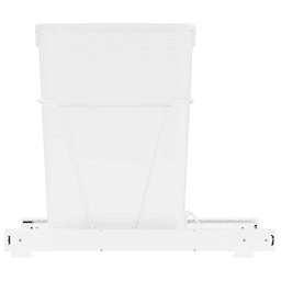 Single 32 QT Bottom-Mount Wire Waste Container for 14-1/2" Cabinet Opening, White Alt 5 - Image