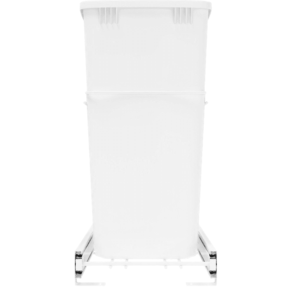 Single 32 QT Bottom-Mount Wire Waste Container for 14-1/2" Cabinet Opening, White Alt 6 - Image
