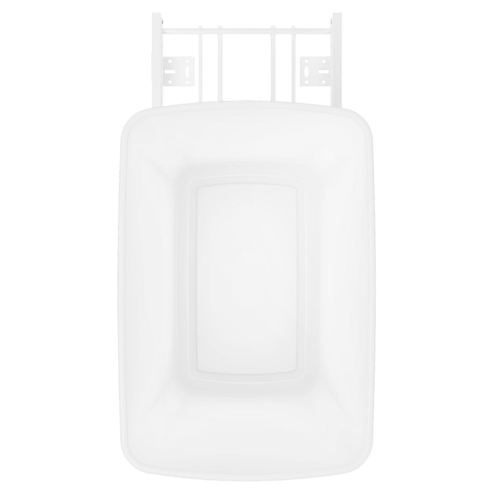 Single 32 QT Bottom-Mount Wire Waste Container for 14-1/2" Cabinet Opening, White Alt 7 - Image