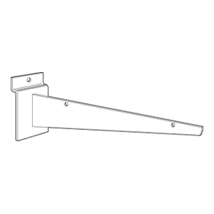 16" RVS108 Slatwall Shelf Bracket, Chrome Finish Main - Image