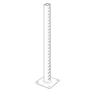 RV1213 Base Mount Shelf Standard in Satin Zinc Finish