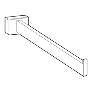 6" Straight Hangrod Faceout, Polished Chrome Finish Main - Image