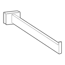 12" Straight Hangrod Faceout, Polished Chrome Finish Main - Image