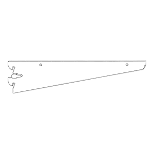 16" RVS32 Shelf Bracket, Satin Zinc/Chrome Finish Main - Image