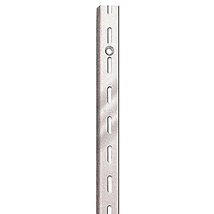 Reeve RV40 Single Slot Shelf Standard in Satin Zinc Finish, 2.5 inch width