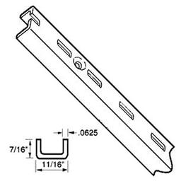 Reeve RV40 Single Slot Shelf Standard in Satin Zinc Finish - 2 inch