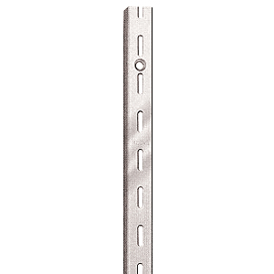 7'' RV40 Single Slot Shelf Standard in Satin Zinc Finish - Image 2