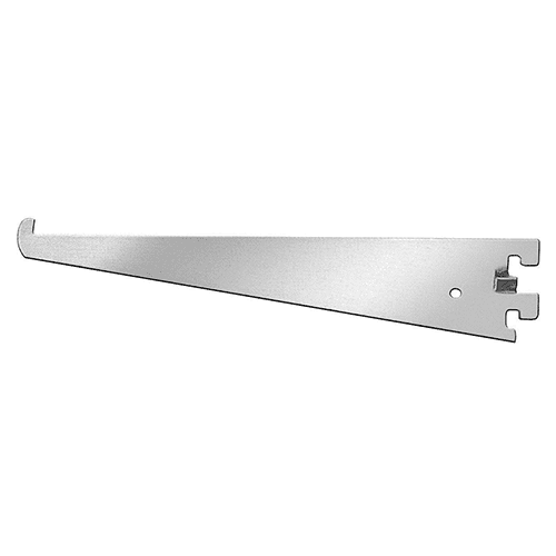 Reeve RV41 Glass Shelf Bracket in Satin Zinc Finish - 10" Standard-Duty