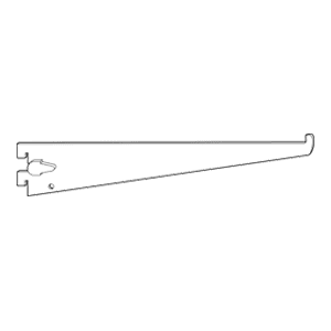 8" RVS42 Shelf Bracket, Satin Zinc Finish Main - Image