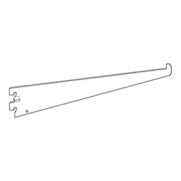 12" RVS45 Upslant Shelf Bracket, Satin Zinc Finish Main - Image