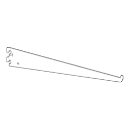 12" RVS46 Downslant Shelf Bracket, Satin Zinc/Brass Finish Main - Image