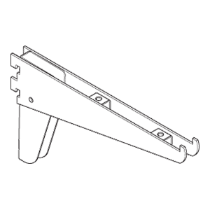 22" RVS48 Heavy Duty Double Bracket, Satin Zinc Finish Main - Image