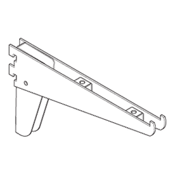 22" RVS48 Heavy Duty Double Bracket, Satin Zinc Finish Main - Image