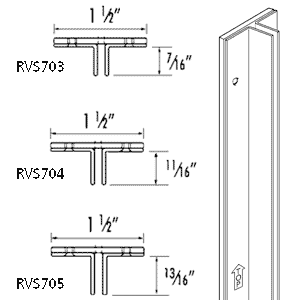 RV705 Heavy-Duty T-Standard by Reeve with Satin Zinc Finish