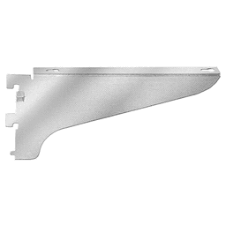 18" RV723 Heavy-Duty Shelf Bracket, Satin Zinc Finish - Front View