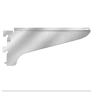 Reeve RV723 Shelf Bracket with Keyhole Slots for Wood Shelves - Satin Zinc Finish