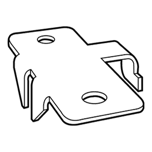 Center Shelf Rest Clip, Zinc Finish Main - Image