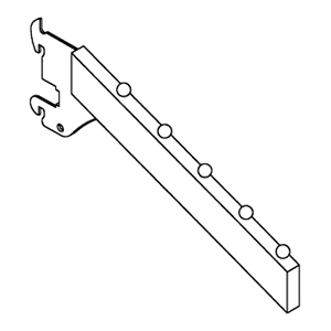 12" RVS747 Waterfall Faceout Bracket with 5 Balls, Polished Chrome Main - Image