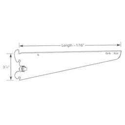 RV766 Heavy-Duty Shelf/Hang Rod Bracket with Locknut, Satin Zinc Finish - Product Image 1