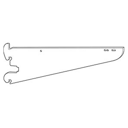 RV767 Heavy-Duty Shelf/Hang Rod Bracket in Satin Zinc Finish - 10 Inches