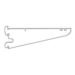 20" RVS767 Heavy-Duty Shelf/Hangrod Bracket, Satin Zinc/Polished Chrome Main - Image