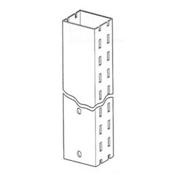 8" x 1-1/4" x 2" RVS80 No Bolt Holes Tube Standard, Satin Zinc/Brass Main - Image