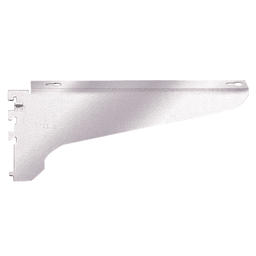 Satin zinc finish on Reeve's 12" RV81 wood shelf bracket