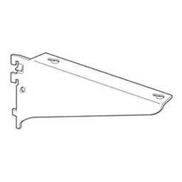 12" RVS82 Downslant Heavy-Duty Left Hand Wood Shelf Bracket, Satin Zinc Main - Image