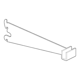 12" RVS825 Right Hand Hangrod Bracket, Polished Chrome Main - Image