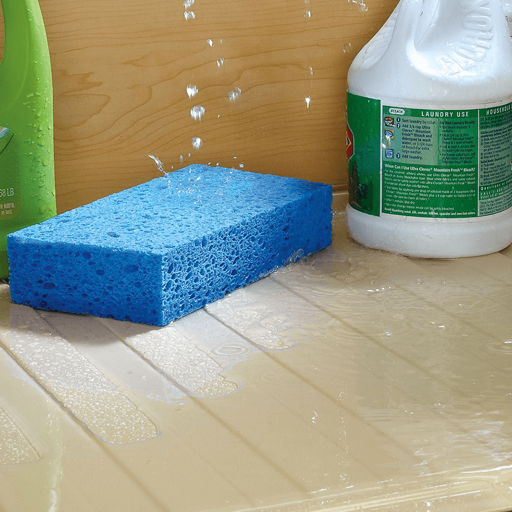 34-1/2" Polystyrene Sink Base Drip Tray, Almond - Alt Image 1