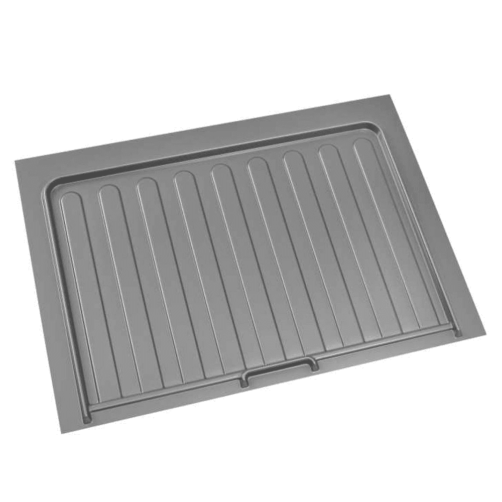 28-1/2" Polymer Sink Base Drip Tray, Metallic Silver - Main Image