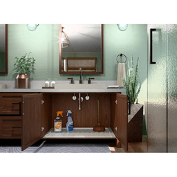 33"-36" Undersink Vanity Drip Tray, White Alt 1 - Image