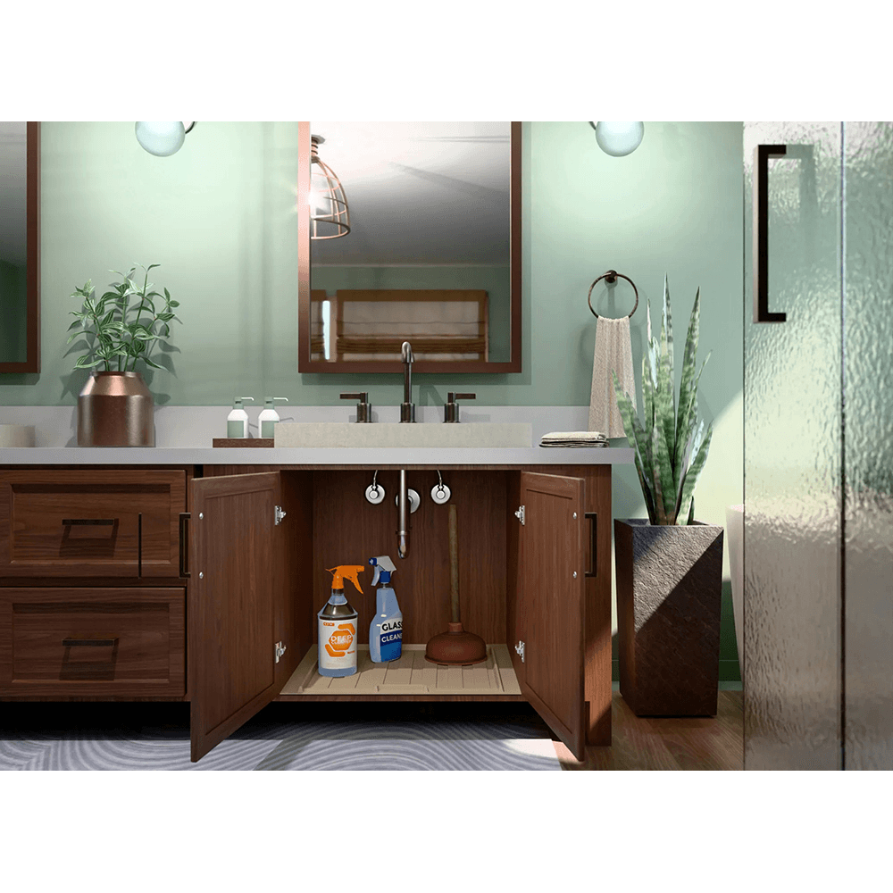 21"-24" Undersink Vanity Drip Tray, Almond Alt 1 - Image