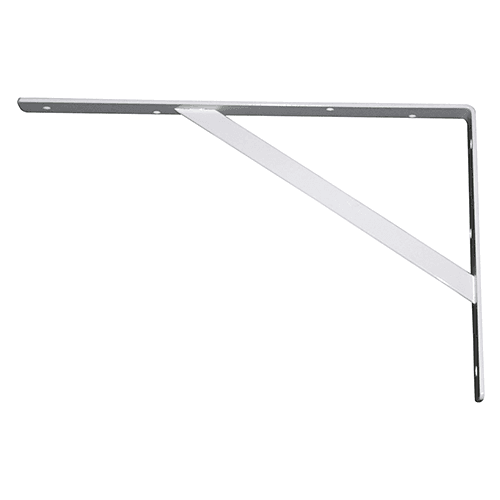 Reeve 550mm L-Bracket, Epoxy Black Finish for Heavy Loads - Front View