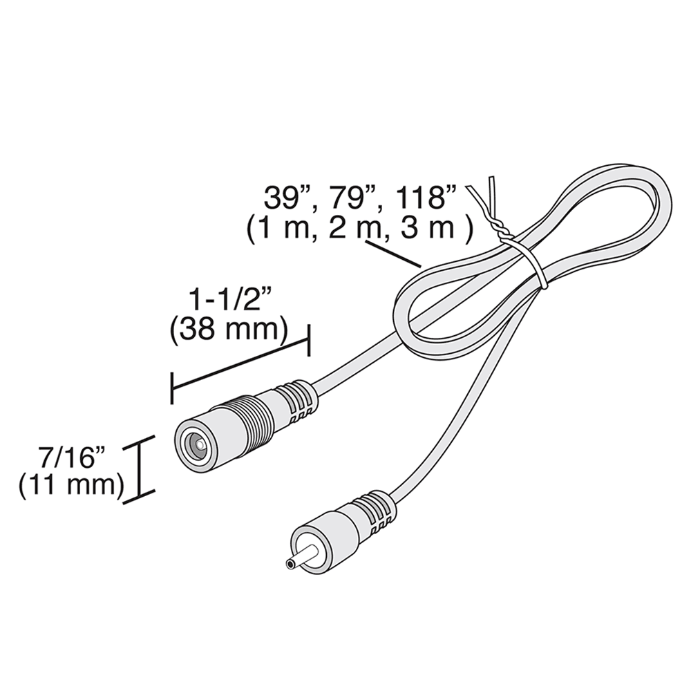 Tresco Lighting Snap Panel Starter Extension Cord, 79" - Image 1