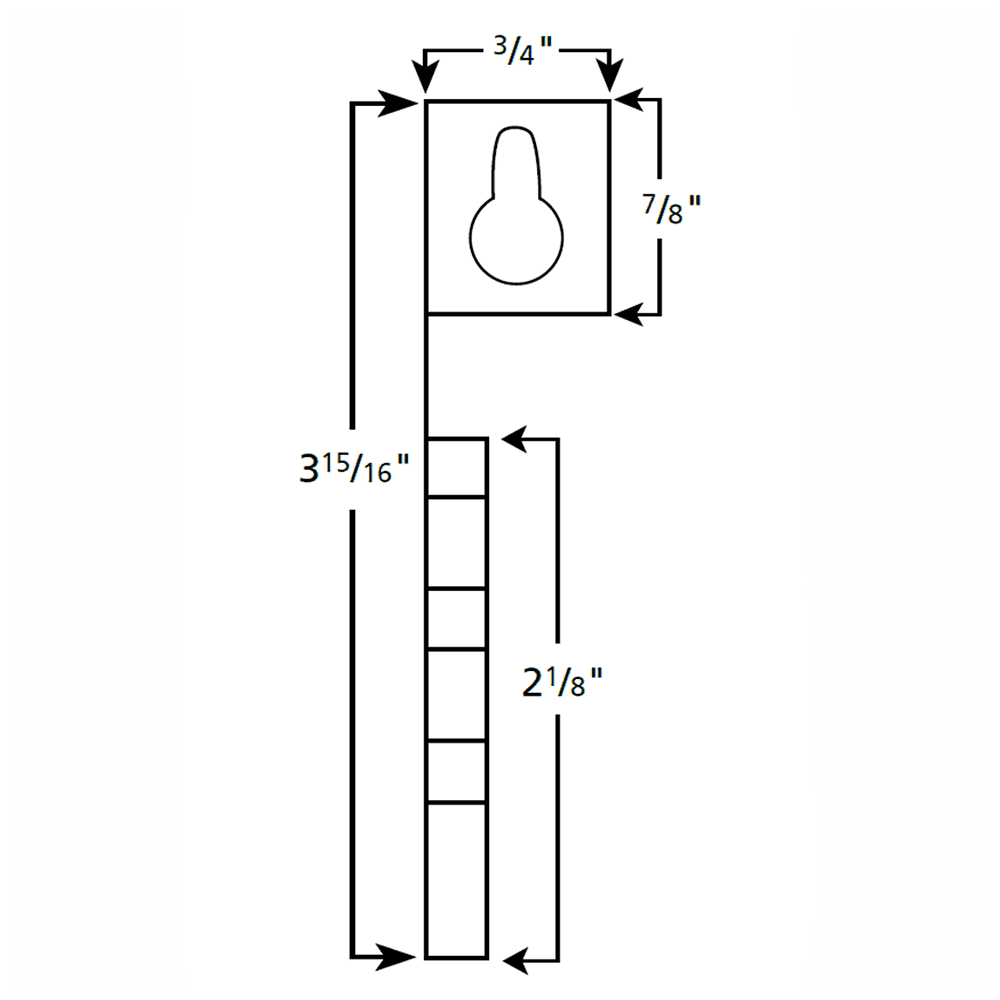 Slim Line White End Cap with Screws - Alt Image 1