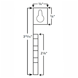 Slim Line White End Cap with Screws - Alt Image 1