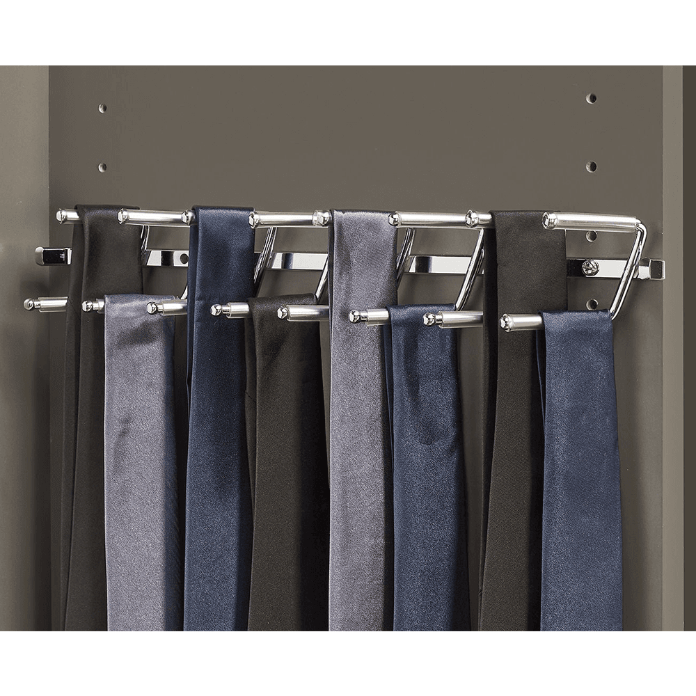 Rev-A-Shelf 13-15/32" Sidelines Tie Rack in Chrome Finish