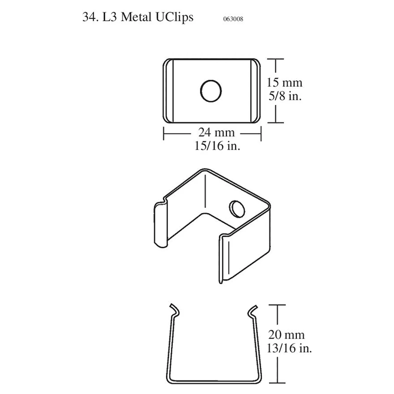 Metal T5 Replacement U-Clip, Set of 2 Alt 3 - Image