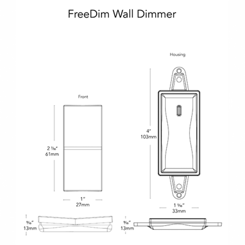 Tresco Lighting White Wireless Wall Dimmer