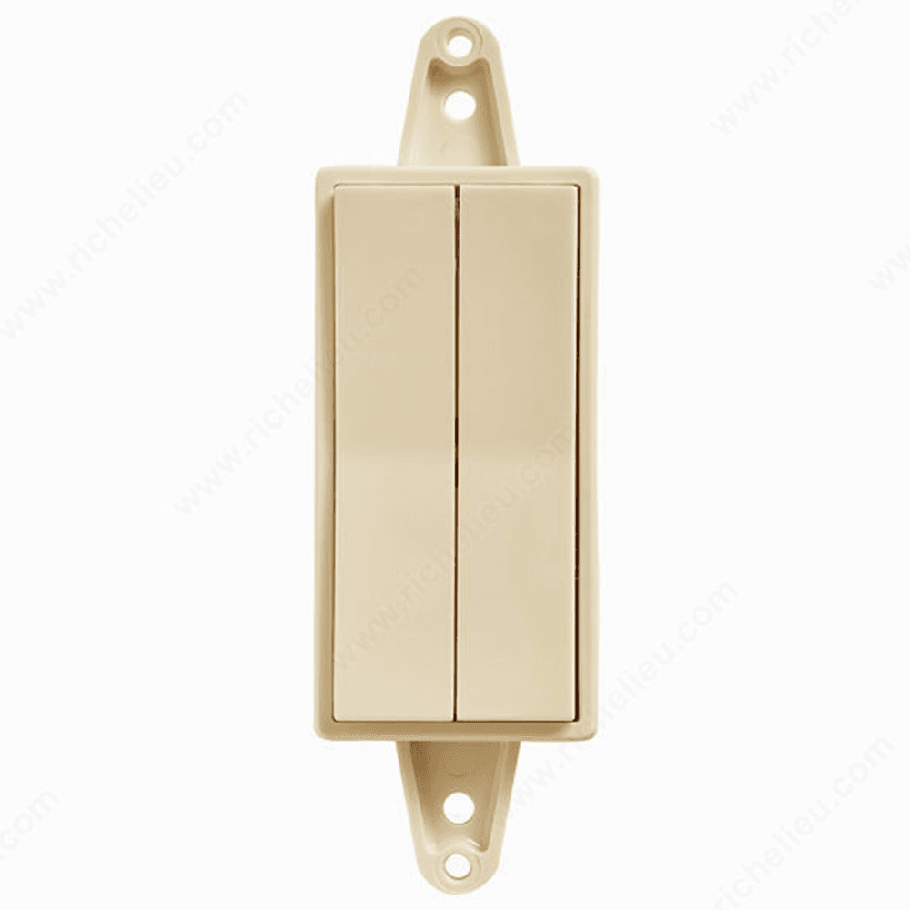 4 inch Wireless Two Zone Deco Wall Dimmer in Light Almond by Tresco Lighting
