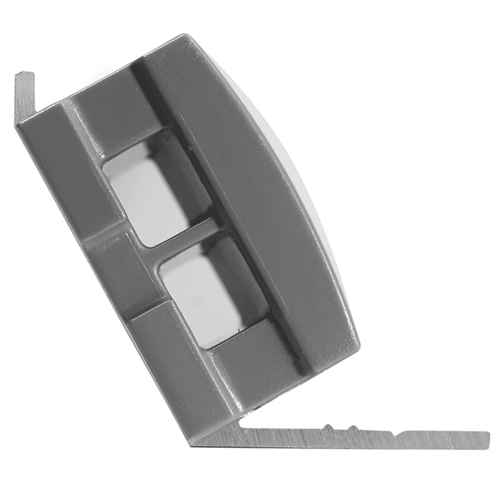 Gray angled end cap set for Tresco Lighting's Infinex Plastic - includes 2 open and 1 closed end cap