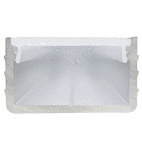 Satin Clear Infinex Aluminum Flush Extrusion with Milk Diffuser, 72" - Tresco Lighting