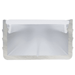 Satin Clear Infinex Aluminum Flush Extrusion with Milk Diffuser, 72" - Tresco Lighting