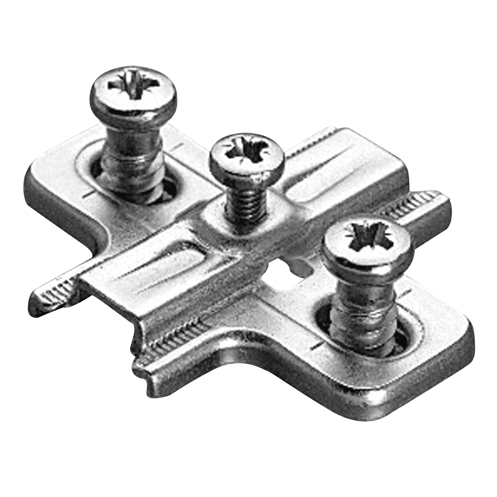 Series 200 Cam Adjustable Wing Mounting Plate, Nickel-Plated, Screw-On, 3mm - Alt Image 1