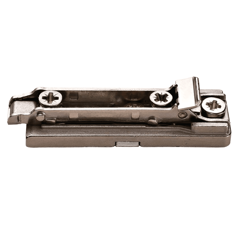Domi Cam Adjustable In-Line Mounting Plate, Nickel-Plated, with Pre-Mounted Euro-Screws, 2mm - Main Image