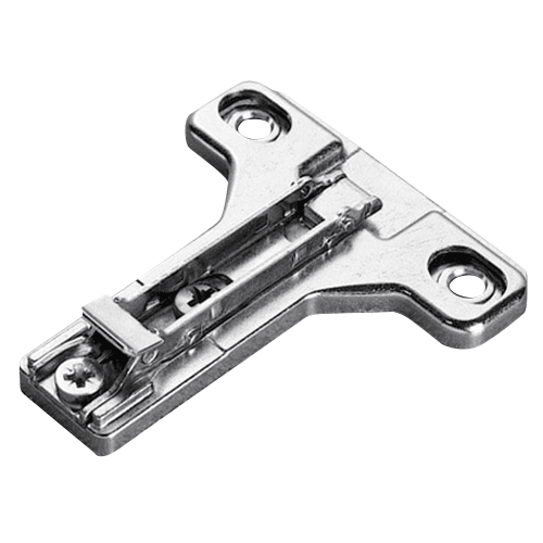 Clip-On Cam Adjustable Face Frame Mounting Plate, Titanium, Screw-On, 1mm - Main Image