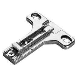 Clip-On Cam Adjustable Face Frame Mounting Plate, Titanium, Screw-On, 1mm - Main Image