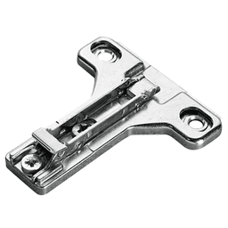 2-Cam Adjustable Face Frame Mounting Plate, Nickel-Plated, Screw-On, 4mm - Alt Image 1