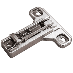 Clip-On Cam Adjustable Face Frame Mounting Plate, Nickel-Plated, Screw-On, 6mm - Main Image